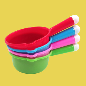 Colorful Plastic Measuring Cups Set 4 Pcs Extra Long Handle Kitchen Utensils - Product Image 3