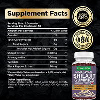 Gummies de Shilajit à Marque Blanche OEM en Promotion pour le Soutien Énergétique et l'Équilibre de l'Humeur avec Notre Mélange Apaisant contre le Stress