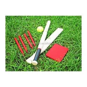 Бестселлер оптовая продажа деревянная бейсбольная и крикет комплект бейсбольной битой с теннисный мяч для игры в саду