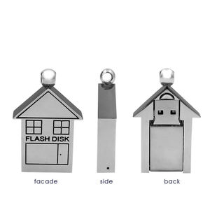 Clé <span class=keywords><strong>USB</strong></span> en métal en forme de maison 8 Go 16 Go avec carte mémoire, clé <span class=keywords><strong>USB</strong></span> 32 Go 64 Go, mini disque flash <span class=keywords><strong>pour</strong></span> photographes - Product Image 1