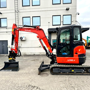 รถขุดขนาดเล็ก Kubota U36-4 พร้อมห้องโดยสารและใบมีดดันดิน ความจุบุ้งกี๋ 0.11 ลูกบาศก์เมตร ห้องโดยสารลดเสียงรบกวน - Product Image 1