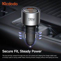 Chargeur de voiture Mcdodo 319 professionnel 130W pour ordinateur portable, sortie double USB-C 100W+30W, PD3.1 pour appareils haute puissance en véhicule