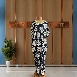 <span class=keywords><strong>Robe</strong></span> longue élégante grande taille pour femme africaine, motif floral, coupe douce, style <span class=keywords><strong>boubou</strong></span>, kaftan, plage, streetwear, vacances - Product Image 2