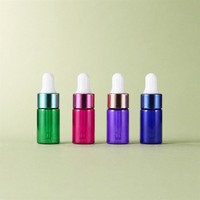 Mini-Glasflasche mit Tropfer Farbige Glas-Kleinflaschen für Kosmetikverpackungen Leere Tropfflaschen Großhandel OEM