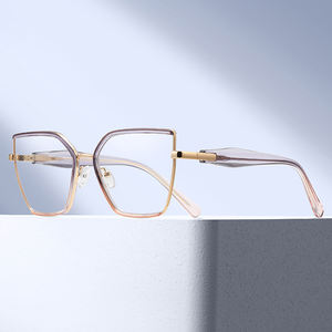 MS 82324 2026 신형 안경테 여성용 TR90+메탈 안경 광학 블루라이트 차단 독특한 디자인 안경 맞춤형 로고 - Product Image 1