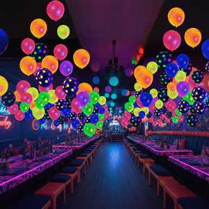 90 ballons ronds transparents en TPU de 12 pouces, lumineux dans le noir, pour fête, bar, discothèque, décoration de Ramadan, de Noël - Product Image 1