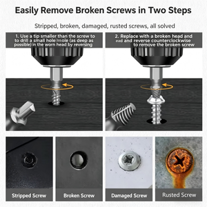 Extractor de tornillos en espiral métrico para tornillos o pernos dañados por chorro de arena, DIY - Product Image 5