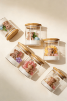 Bougies en verre réutilisables en forme d'ours, 6 styles, multiples senteurs, cire de soja et de paraffine, écologiques, pour la décoration intérieure, les fêtes et les bars, durée de combustion de 10 à 15 heures