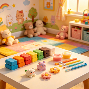 Kit de Pâte à Modeler Magique à Séchage à l'Air en Gros, Légère et Super Douce, pour Enfants Unisexe, Outils de Sculpture DIY, Pâte à Modeler, Slime - Product Image 4