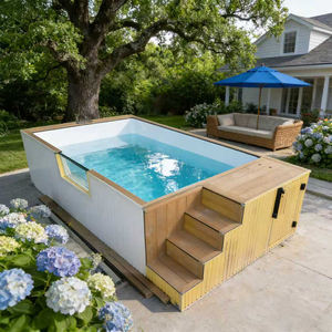 Structure de piscine hors sol en composite bois-plastique pour installation extérieure pour piscine de complexe hôtelier - Product Image 4