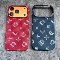 Coque magnétique texturée effet peau Alphabet Fashion pour iPhone 17 16 15 Pro Max Plus Air