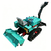 Tractor de 35 HP para Terrenos Acuáticos y Secos, Máquina Agrícola Versátil con Orugas para Uso en Arrozales