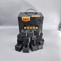 Charbon de bambou noir pour chicha, fabriqué à la machine, allumage instantané, sans fumée, haute teneur en carbone, moins de cendres, sans étincelles, encens chicha