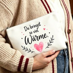 Trousse de maquillage imprimée Warm Heart, cadeaux idéaux pour maman, filles, amies, parfaites pour les voyages, anniversaires, sac cadeau pour femmes - Product Image 5