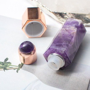 Lọ Tinh Dầu Thạch Anh Tím Tự Nhiên Hình Lăng Trụ Nhọn Hình Lăng Trụ Lục Giác Có Đầu Lăn Đá Quý Pha Lê Tự Nhiên - Product Image 6