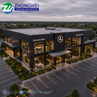 Fábrica China de Alta Calidad, Sala de Exposiciones Prefabricada con Estructura de Acero, Edificio Metálico, Sala de Exposiciones de Autos 4S