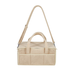Nouveau Design Teddy <span class=keywords><strong>Sherpa</strong></span> Diaper Caddy Plusieurs Compartiments Caddy Organisateur pour Table à <span class=keywords><strong>Langer</strong></span> Pépinière Avec Couvercle - Product Image 1