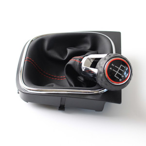 Poignée de levier de vitesse en cuir 5 6 vitesses ergonomique pour VW Golf 5 6 - Product Image 2