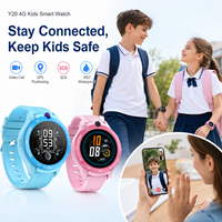 Smartwatch Y20 per Bambini con Chiamate Vocali 4G, Chiamata SOS, Posizionamento LBS e Wifi, Schermo Rotondo da 1,28 Pollici, Impermeabile, con Slot per Scheda SIM
