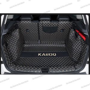 Alfombrilla de cuero para maletero de coche, forro de carga para <span class=keywords><strong>Skoda</strong></span> <span class=keywords><strong>Karoq</strong></span> 2017 2018 2019 2020 2021, alfombra, equipaje de maletero trasero 2022 <span class=keywords><strong>2023</strong></span> 2024 2025, alfombrillas - Product Image 2