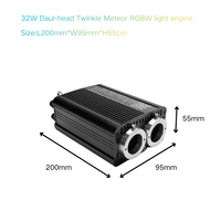 Kits de lumières LED RGBW 12V à double tête en aluminium pour ciel étoilé de toit Rolls Royce, effet étoile filante en fibre optique