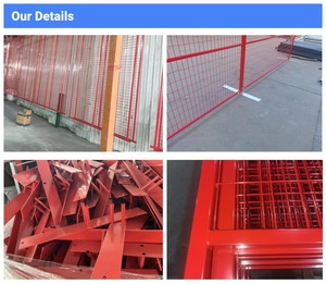 Valla Portátil Temporal de Acero Reforzado para Control de Multitudes, Panel de Construcción Desmontable con Patas para <span class=keywords><strong>Alquiler</strong></span> en Eventos - Product Image 4