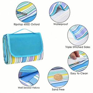 Manta de Picnic Plegable, Impermeable, Portátil, Ligera, de 600D, Tejida y Lavable, con Impresión Personalizada, para Playa y Camping - Product Image 5