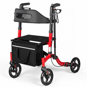 รถช่วยเดินแบบมีล้อพร้อมกระเป๋าเก็บของและล้อสี่ล้อสำหรับผู้สูงอายุ - Product Image 2