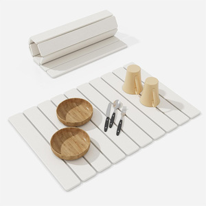 Foldable Rectangle Stone Classic Dish Drying <b>Mat</b> <b>Non</b> <b>Slip</b> Modern Design for <b>Kitchen</b> Countertop - Product Image 1