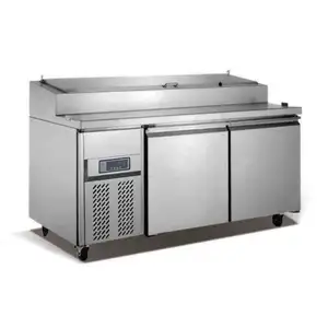 Stainless Steel Kitchen under counter refrigerator Commercial Salad display Pre table chiller freezer