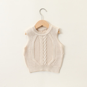 Otoño Invierno moda estilo coreano Ins bebé moda Cable tejido suéter <span class=keywords><strong>chaleco</strong></span> <span class=keywords><strong>para</strong></span> niños <span class=keywords><strong>chaleco</strong></span> suelto en capas hecho Color <span class=keywords><strong>de</strong></span> <span class=keywords><strong>lana</strong></span> <span class=keywords><strong>de</strong></span> algodón - Product Image 6