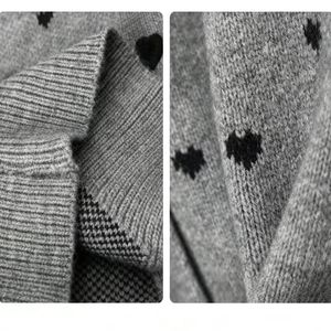 <span class=keywords><strong>Cardigan</strong></span> Lavorato a Maglia da <span class=keywords><strong>Donna</strong></span> <span class=keywords><strong>Grigio</strong></span> Vintage a Pois a Maniche Lunghe - Maglione Casual Versatile con Collo Rotondo per Signore - Product Image 6