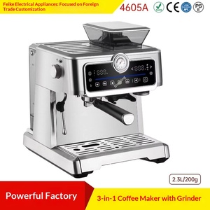 Máquina de Espresso Comercial Semiautomática Bean to Cup de 1350W con Contenedor de Granos de 200g y Molinillo Integrado, Cafetera Profesional - Product Image 6