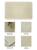 Urine étanche contrôle de la dispersion nid d'abeille Double couche receveur bac à litière boîte tapis tapis tapis chat litière tapis