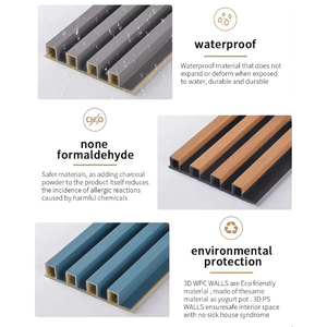 Revêtement mural en WPC à grain naturel pour décoration extérieure de villa, <span class=keywords><strong>bardage</strong></span> bois-plastique résistant aux intempéries, <span class=keywords><strong>prix</strong></span> de gros - Product Image 4