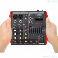 Console de mixage DJ karaoké portable YAMAHA MG4 4 canaux bleue avec carte son 2+2, USB, alimentation fantôme 48V et égaliseur 7 bandes