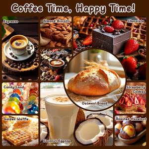 Ensemble d'huiles parfumées pour bougies et savons : café moka, expresso, chocolat, biscotti aux amandes, noisettes grillées, gaufre dorée - Product Image 3