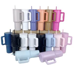 Bouteille d'eau en acier inoxydable à double paroi de 40 oz, gobelets isothermes de camping avec couvercle torsadé et poignée, best-seller 2024 - Product Image 6