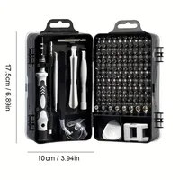 Kit de réparation multifonctionnel 115-en-1 avec tournevis magnétique, pinces en alliage d'acier au carbone et outils de démontage pour téléphone/PC