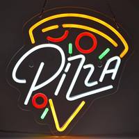 Enseigne néon LED en acrylique sur le thème de la restauration rapide, motifs Pizza, Taco, Hot Dog pour Bistro, Snack-bar, Présentoir de Vitrine pour Entreprise de Plats à Emporter