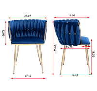 Fauteuil de salon moderne en velours moelleux au design créatif, chaise de manucure confortable avec dossier pour salon de beauté