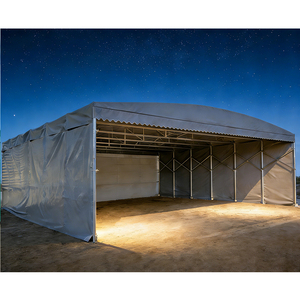 Push Pull <b>Tent</b> - Foldable Movable Canopy Heavy Duty Galvanized <b>Frame</b> PVC Folding canopy Retractable Awning Warehouse <b>Tent</b> - Product Image 1