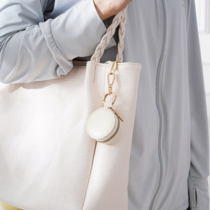 Custom Logo Multyfunctional Leather Jewelry Mini <b>Storage</b> Case Small Jewelry Travel Round Organizer Display Boxes with Tassel - Product Image 6