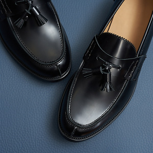 Nouveaux Mocassins Polyvalents en Cuir Véritable pour Hommes, à Enfiler, avec Pompons, Chaussures Décontractées de Bureau et de Carrière, Semelle en Caoutchouc, Doublure en Peau de Mouton, <span class=keywords><strong>Noir</strong></span> Vernis - Product Image 4