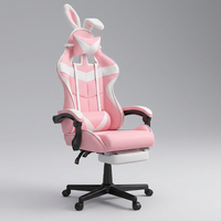 Chaise de bureau ergonomique moderne pour le gaming et le télétravail avec roulettes, hauteur réglable, design pivotant, structure en acier
