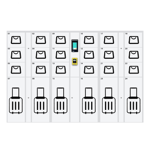 Casiers à bagages intelligents à code QR (type armoire) avec revêtement en poudre, écologiques et portables pour aéroports et hôtels - Product Image 2