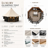 Tente de safari de luxe BOTEEN, tente de glamping haut de gamme pour l'extérieur, quatre saisons, coque rigide, structure en alliage d'aluminium, personnalisable pour villa