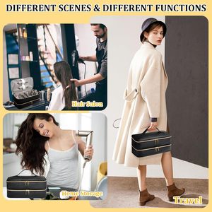 Étui de transport de voyage pour style <span class=keywords><strong>Shark</strong></span> <span class=keywords><strong>Flex</strong></span>, étui de rangement à double couche pour accessoires de sèche-cheveux <span class=keywords><strong>Shark</strong></span> SpeedStyle - Product Image 5