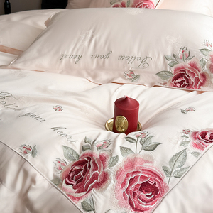 ชุดปลอกผ้า<span class=keywords><strong>นวม</strong></span>ผ้าไหมซักน้ำชุดเครื่องนอน4ชิ้น<span class=keywords><strong>ผ้า</strong></span>ปักลาย<span class=keywords><strong>ผ้า</strong></span>ปูที่นอน - Product Image 5