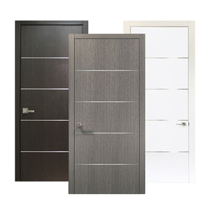 דירות מלון MDF דלתות פנים מעץ גימור אטום לרעש דלתות דחיפה נפתחות בדחיפה ומשיכה סִגְנוֹן דלתות עיצוב מודרני - Product Image 4